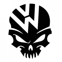 VW стикер с череп VW стикер с череп